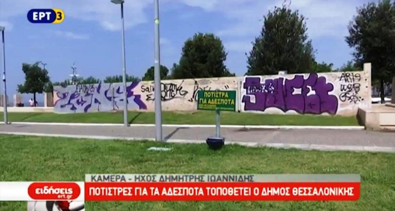 Ποτίστρες για τα αδέσποτα τοποθετεί ο δήμος Θεσσαλονίκης (video)