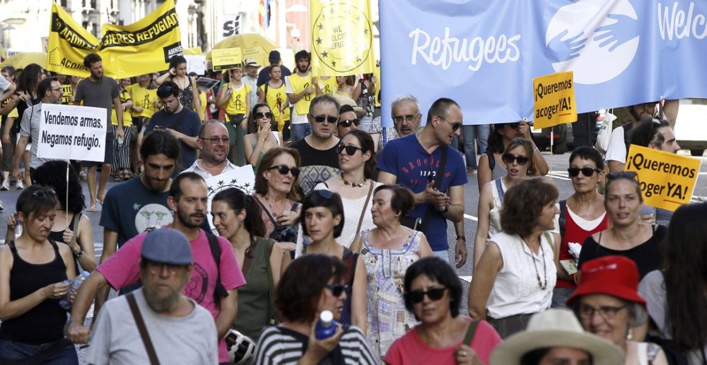 Ισπανία: Χιλιάδες διαδηλωτές υπέρ των προσφύγων στη Μαδρίτη