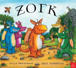 ΖΟΓΚ (ZOG) Συγγραφέας/Εικονογράφος: Julia Donaldson / Axel Scheffler. Απόδοση: Φίλιππος Μανδηλαράς.. Εκδόσεις: Ίκαρος. Πρώτη έκδοση: Απρίλιος 2017. Σελ.: 32.