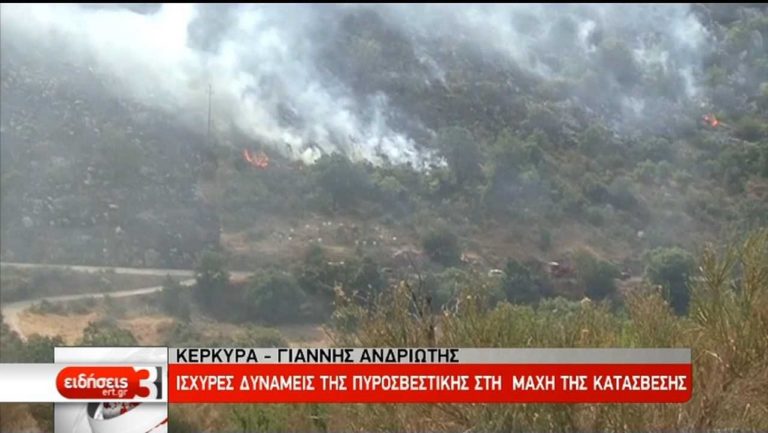 Κέρκυρα: Υπό μερικό έλεγχο η πυρκαγιά – Στάχτη εκατοντάδες στρέμματα (video)