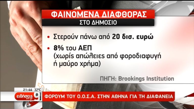 Φόρουμ του ΟΟΣΑ στην Αθήνα για τη Διαφάνεια (video)