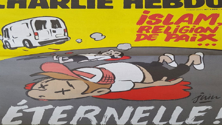Αντιδράσεις προκαλεί το πρωτοσέλιδο του Charlie Hebdo για τις επιθέσεις στην Καταλονία
