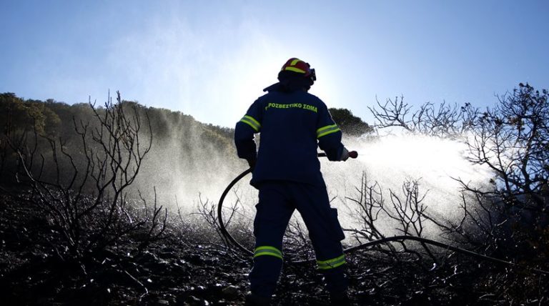 Υπό έλεγχο με αναζωπυρώσεις η φωτιά νότια της Λέσβου (video)