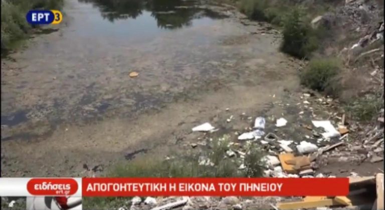 Απογοητευτική η εικόνα του Πηνειού (video)