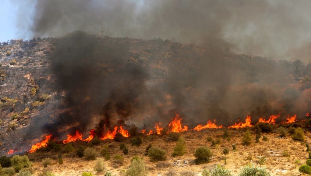 Πυρκαγιά στις Πρέσπες, στα σύνορα με την Αλβανία