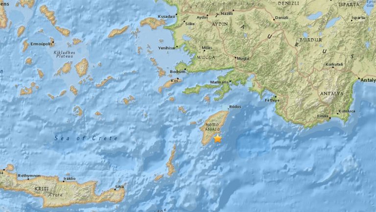 Ισχυρή σεισμική δόνηση 5 R αναστατώνει τη Ρόδο