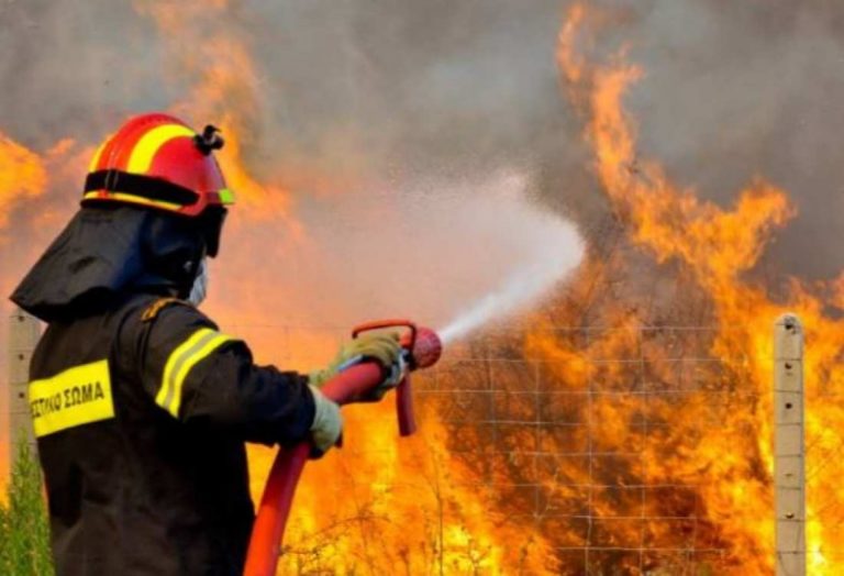 Σε εξέλιξη η  πυρκαγιά στo Σελινάρι και Βραχάση στο Λασίθι