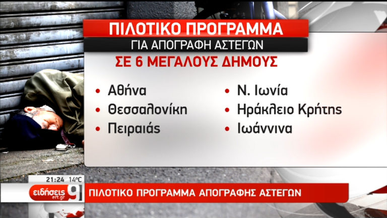 Πιλοτικό πρόγραμμα απογραφής αστέγων (video)