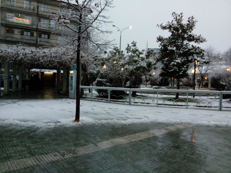 Στα λευκά η πόλη της Φλώρινας (video)