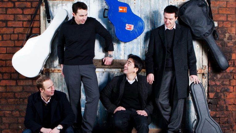 Το Aquarelle Guitar Quartet, σε μια συναυλία, στο Μέγαρο
