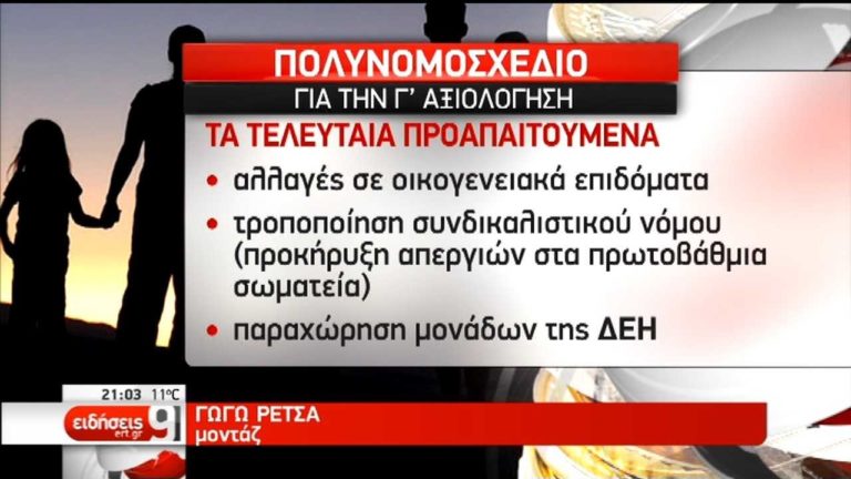 Αντίστροφη μέτρηση για την κατάθεση του πολυνομοσχεδίου (video)