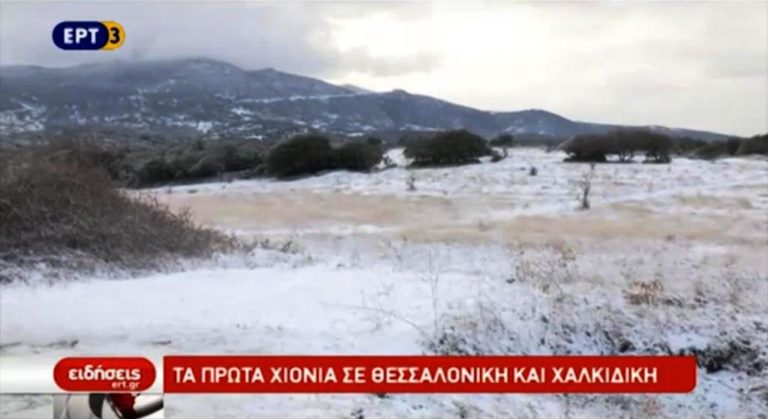 Τα πρώτα χιόνια σε Θεσσαλονίκη και Χαλκιδική (video)