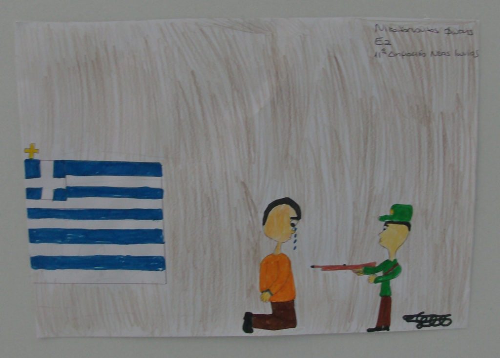 Oι μαθητές ζωγραφίζουν για το «Μπλόκο της Καλογρέζας» (φωτορεπορτάζ)