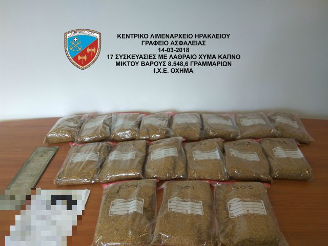 Δύο συλλήψεις για λαθραία καπνικά προϊόντα στο Ηράκλειο