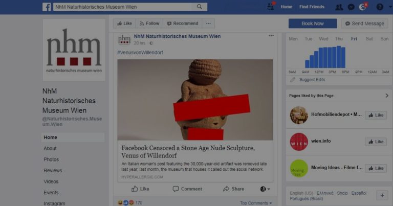 Φωτογραφία της «Αφροδίτης του Βίλεντορφ» θεωρήθηκε «ακατάλληλη για ανηλίκους» από τους υπεύθυνους του Facebook