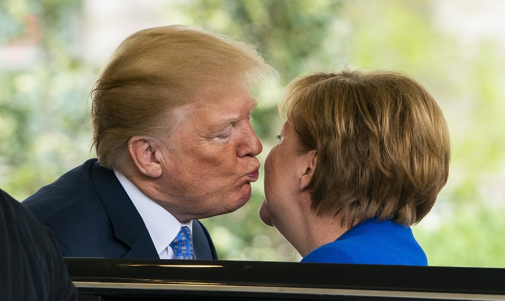 German Chancellor Merkel visits at the White House