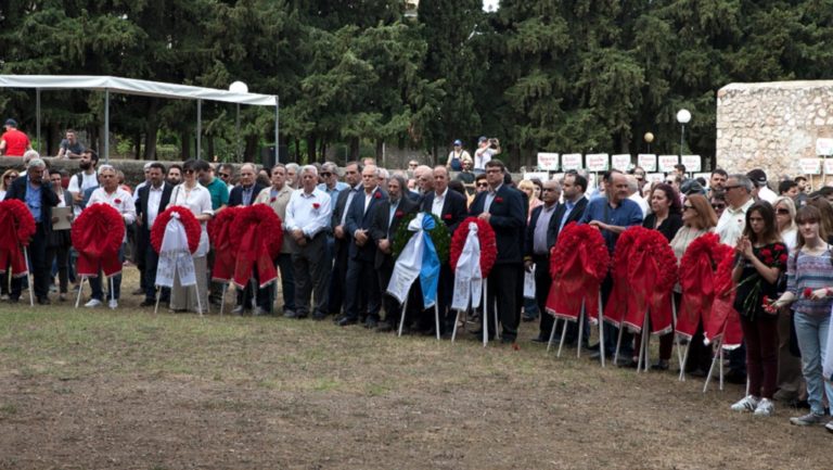 Mεγάλη συμμετοχή στις εκδηλώσεις για τους 200 εκτελεσθέντες στην Καισαριανή