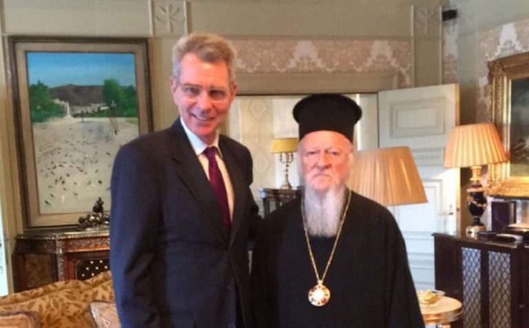 Συνάντηση του Τζέφρι Πάιατ με τον Οικουμενικό Πατριάρχη Βαρθολομαίο