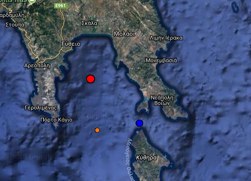  Σεισμός 4,6 Ρίχτερ αναστάτωσε τη νότια Πελοπόννησο