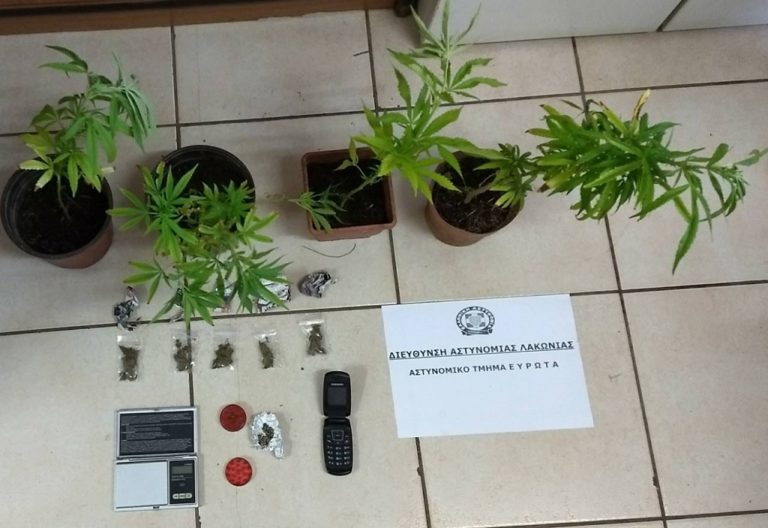 Σύλληψη για ναρκωτικά στη Λακωνία