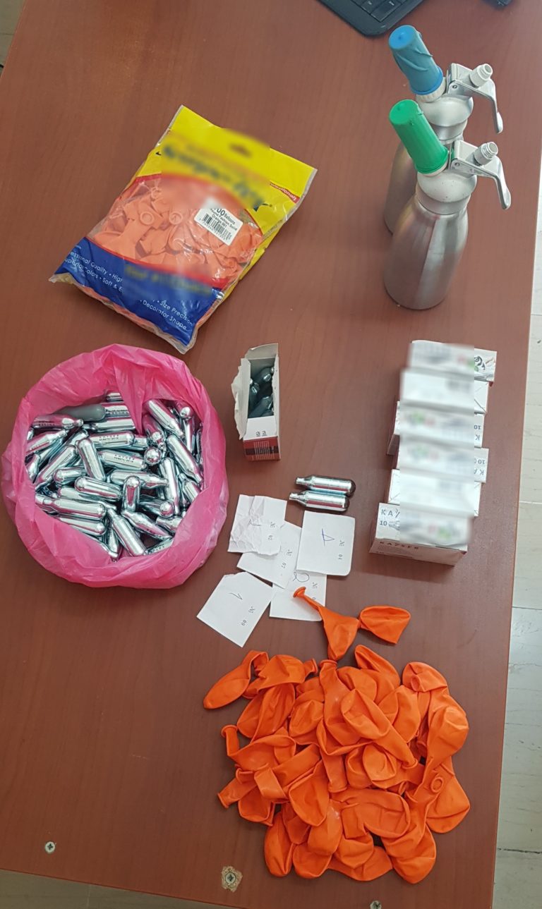 Ηράκλειο: Κατασχέθηκαν 67 αμπούλες με αέριο γέλιου