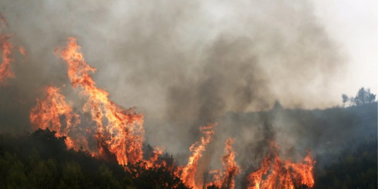 Ηράκλειο: Υπό έλεγχο η φωτιά κοντά στο Αρκαλοχώρι