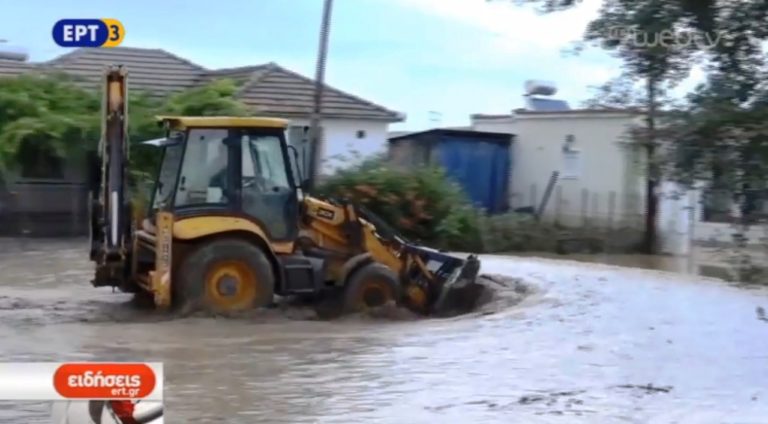 Πλημμύρες και χαλάζι στη Θεσσαλία (video)