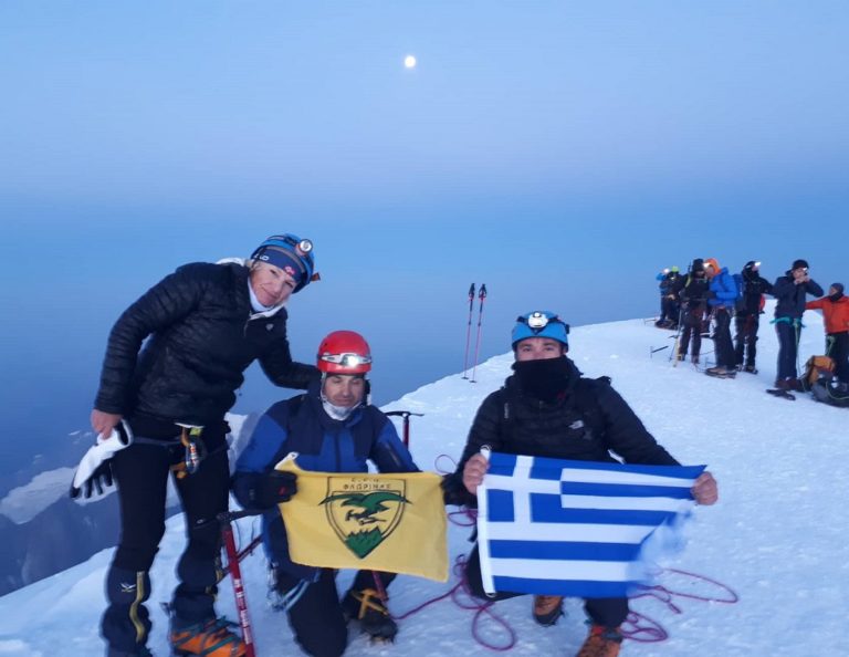 Φλώρινα: Η Ελληνική σημαία στην ψηλότερη κορυφή των Άλπεων