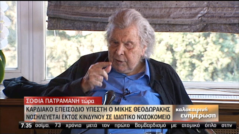 Νοσηλευόμενος για 3η μέρα ο Μίκης Θεοδωράκης (video)