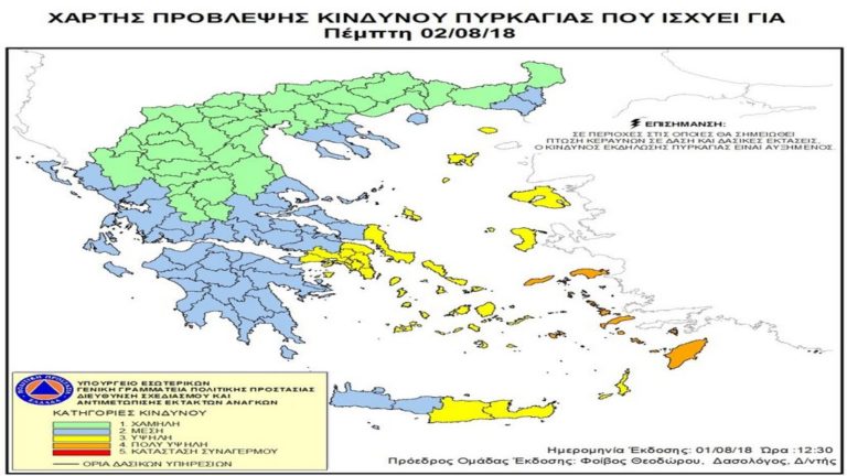 Αυξημένος ο κίνδυνος πυρκαγιών στη Δωδεκάνησο