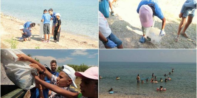 Ρομά και προσφυγόπουλα καθάρισαν την ακτή Νησέλια