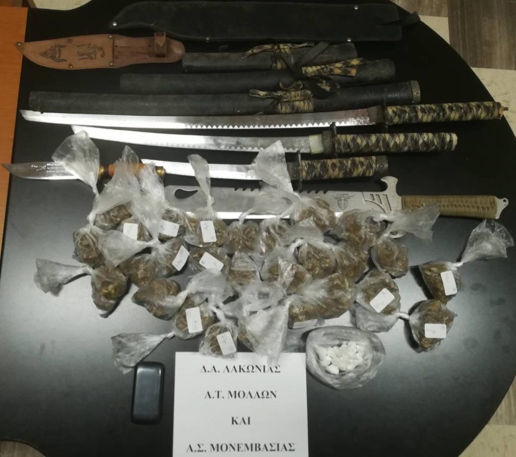Λακωνία: σύλληψη για ναρκωτικά και όπλα