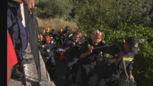 Λακωνία: Επιχείρηση διάσωσης τραυματισμένου πυροσβέστη