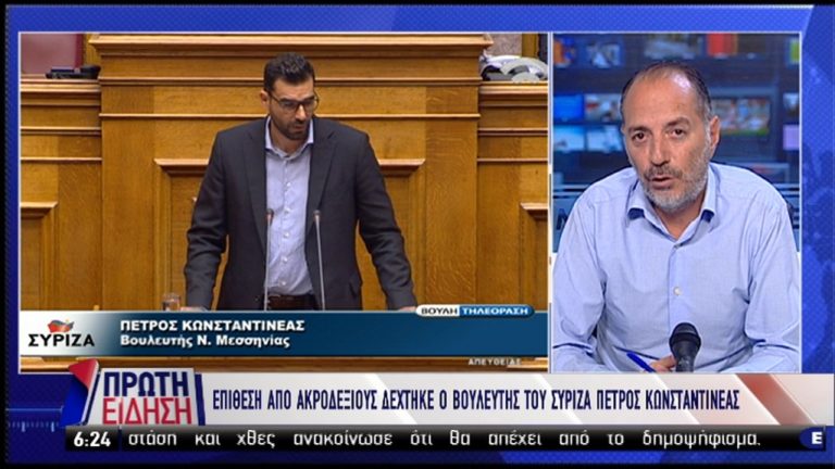 Θύμα ξυλοδαρμού ο βουλευτής του ΣΥΡΙΖΑ Πέτρος Κωνσταντινέας (video)