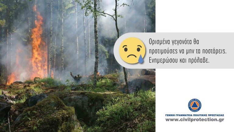 Γ.Γ.Π.Π : Υψηλός κίνδυνος πυρκαγιάς για αύριο