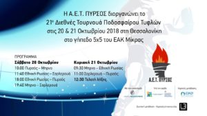 21ο Διεθνές Τουρνουά Ποδοσφαίρου Τυφλών στη Θεσσαλονίκη