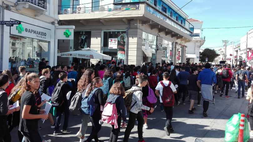 Χανιά: Πορεία μαθητών ενάντια στο ν/σ του Υπ. Παιδείας