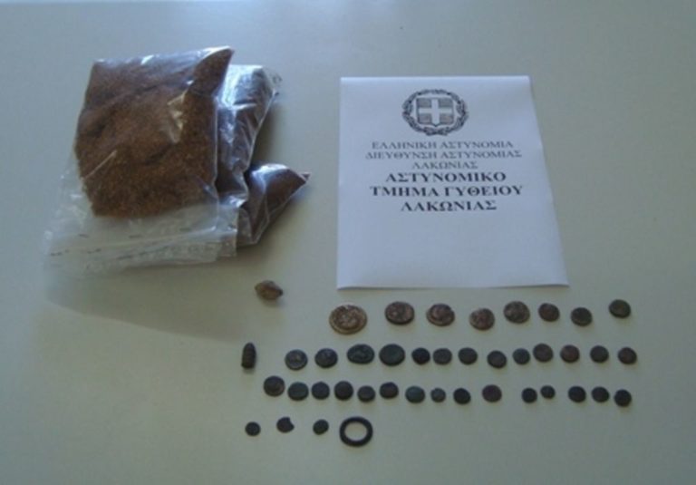Σύλληψη για κατοχή αρχαίων στη Λακωνία