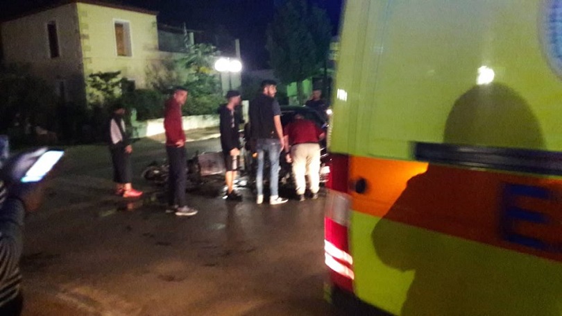Χανιά: Τροχαίο με τραυματισμό δικυκλιστή στη Χρυσοπηγή
