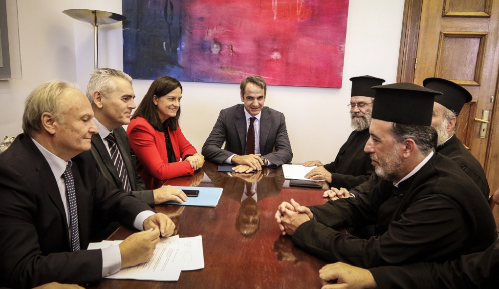 Συνάντηση του Κ. Μητσοτάκη με αντιπροσωπεία κληρικών