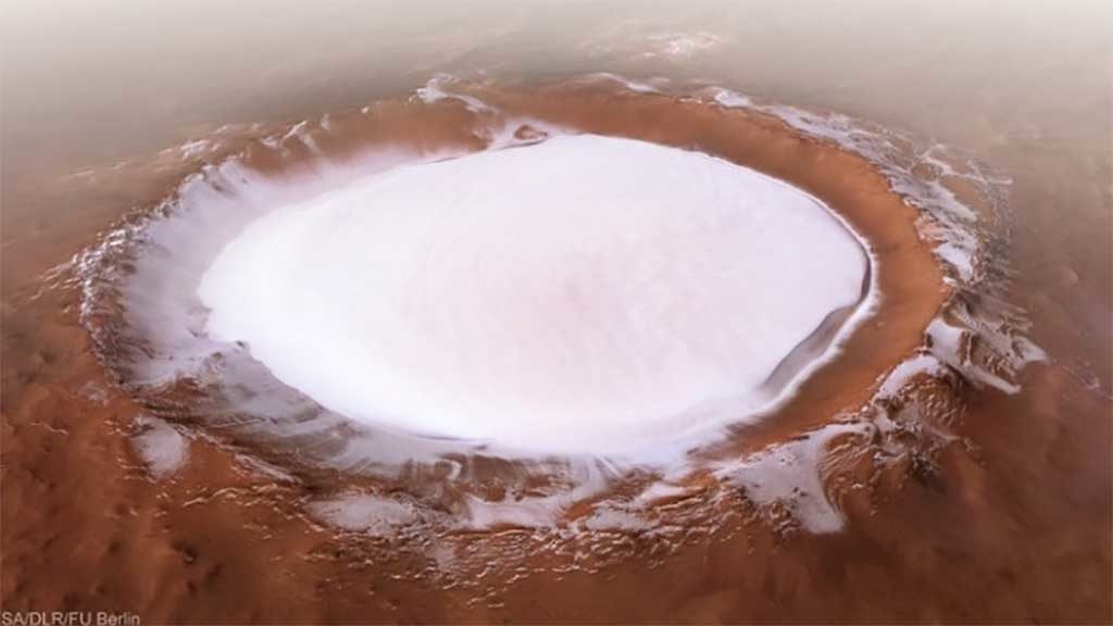 Εντυπωσιακό παγωμένο σκηνικό στον Άρη