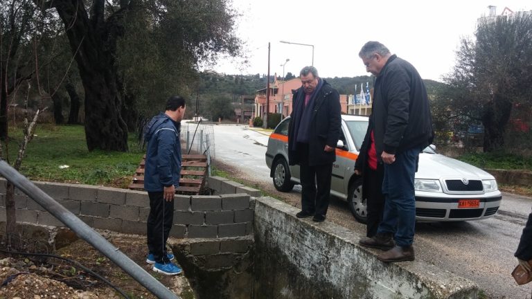 Αυτοψία Περιφερειάρχη σε αντιπλημμυρικά έργα στην Κέρκυρα