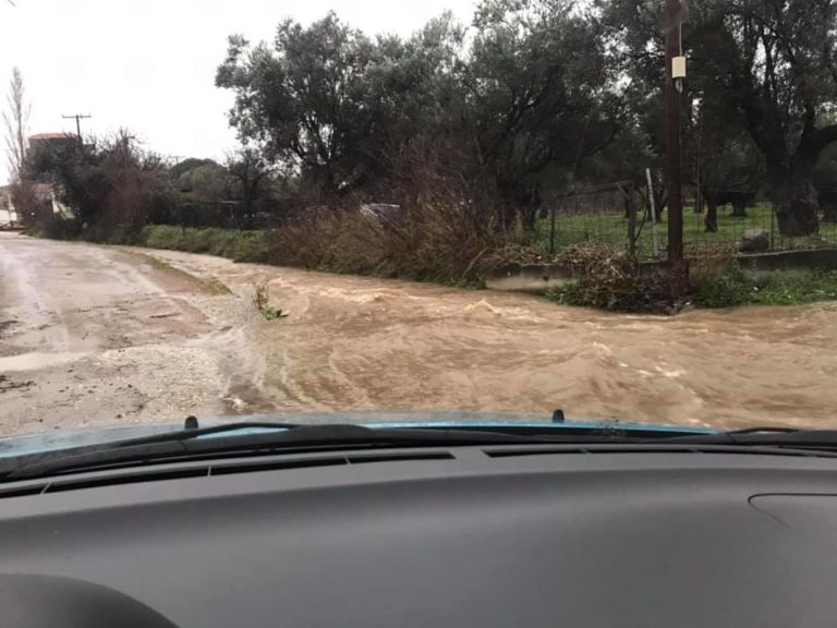 Μικροπροβλήματα από τη βροχή σε όλη τη Λέσβο