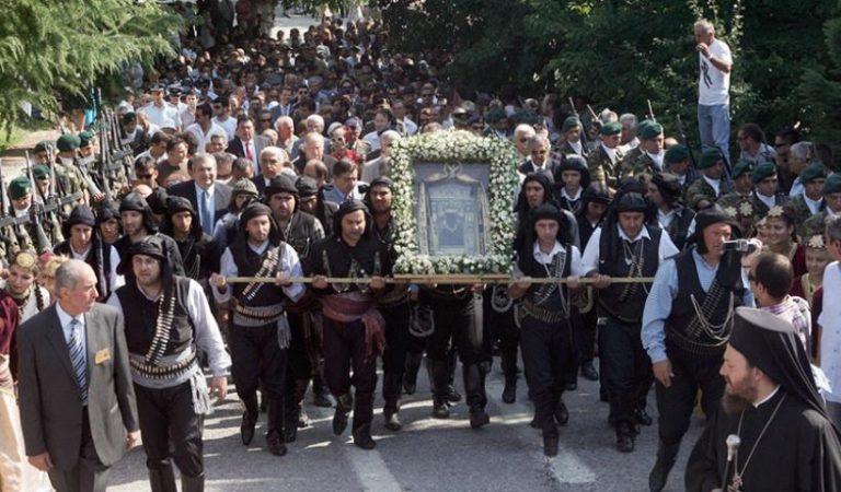 Η Εικόνα της Παναγίας Σουμελά από το Βέρμιο στην Καλαμαριά