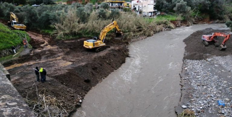 Χανιά: Επιτεύχθηκε η εκτροπή του Κερίτη ποταμού