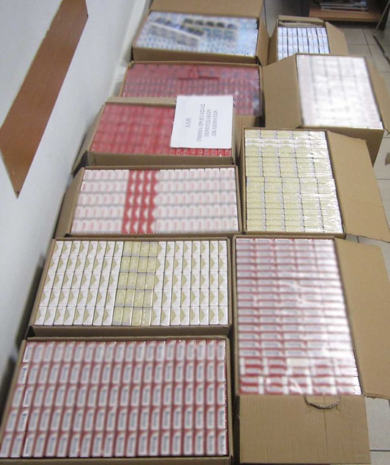 Κατασχέθηκαν πάνω από 19.000 πακέτα λαθραία τσιγάρα