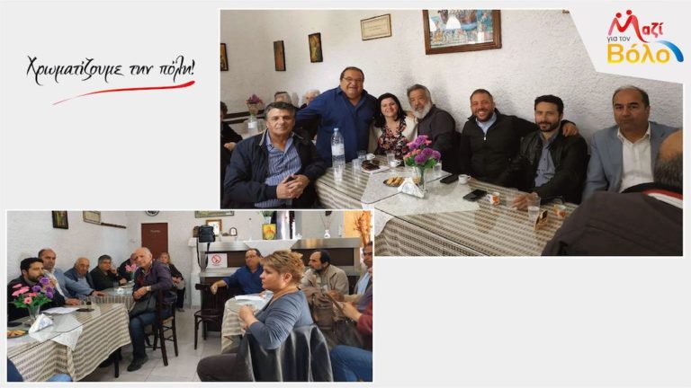 Ο Ιάσονας Αποστολάκης κοντά στους κατοίκους του Φυτόκου