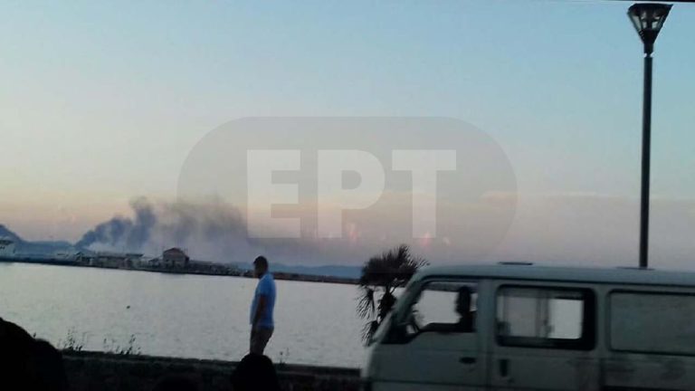 Φωτιά σε εργοτάξιο στο Θόλος Χίου