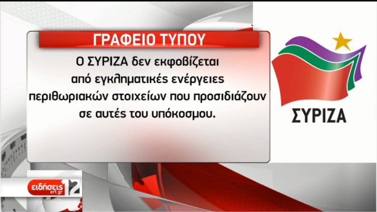 Επιθέσεις με μολότοφ στα γραφεία του ΣΥΡΙΖΑ και στα Εξάρχεια (video)