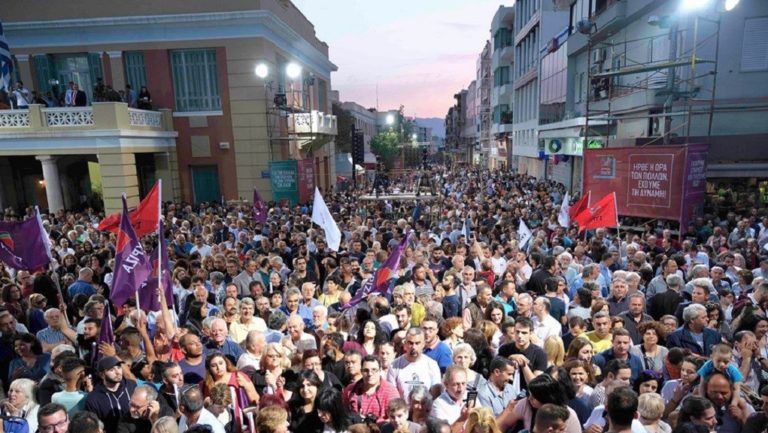Α. Τσίπρας, Φ. Γεννηματά και Γ. Βαρουφάκης στην Κρήτη